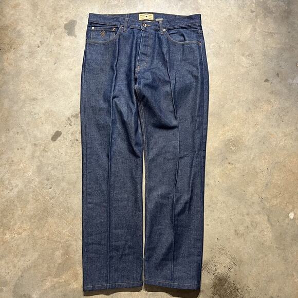 Vintage Y2k Rocawear Dark Wash Baggy Loose Fit Jeans 36x32 - Picture 1 of 4